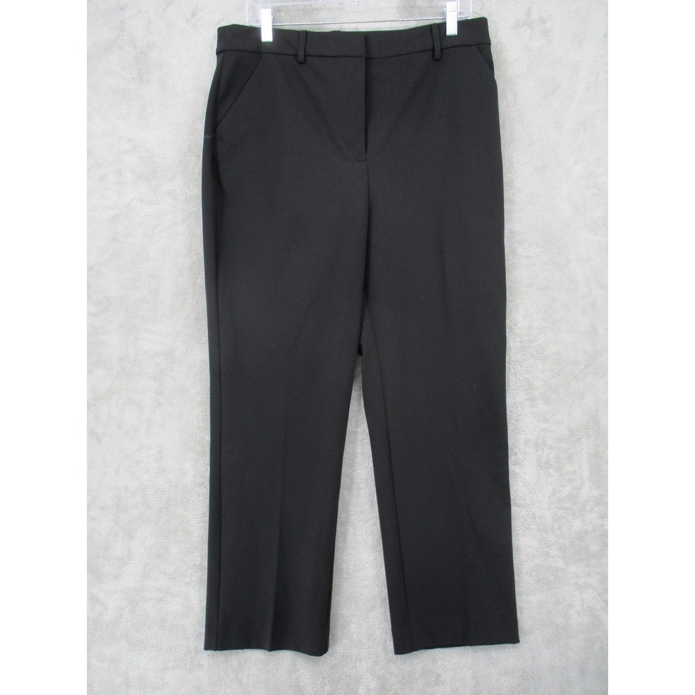 Express Pants Womens Large High Waisted Straight Leg Trouser Office Stretch Zip